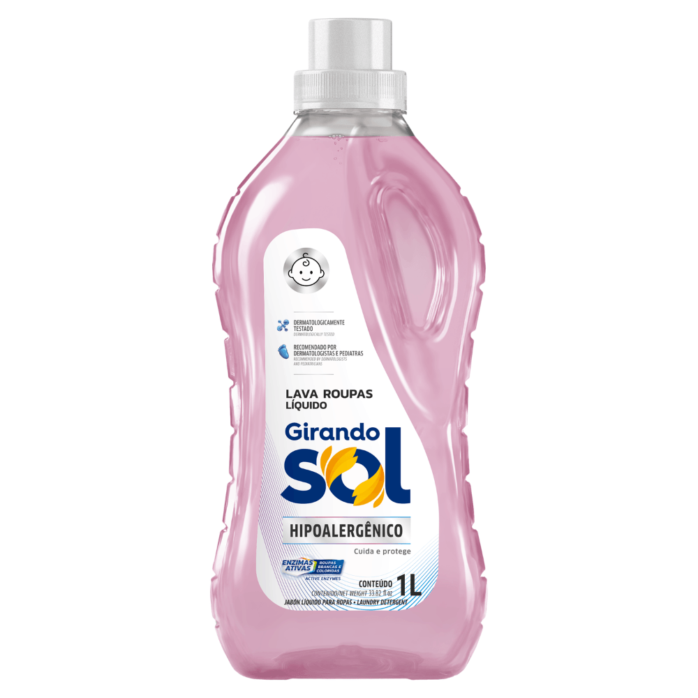 Lava Roupa Líquido Girando Sol Hipoalergênico 1l